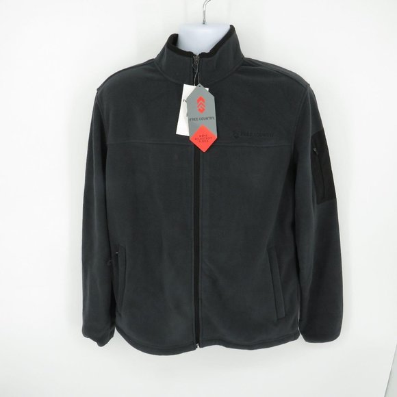 Free Country Men's Active Full Zip Charcoal Fleece Jacket Small NWT $55 - Picture 1 of 4